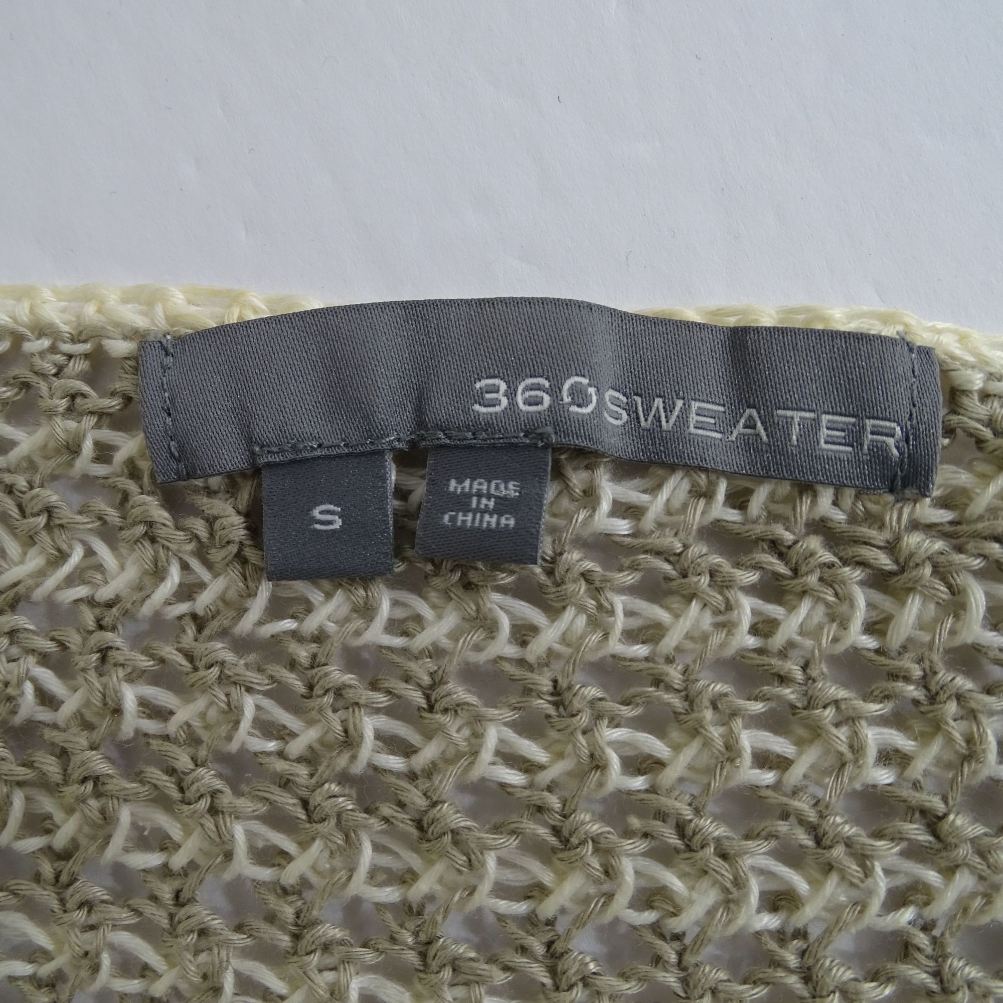 Other 360 Sweater Beige Stripe Open Knit Pullover Tunic Top Size S Size S / US 4 / IT 40 - 4 Thumbnail