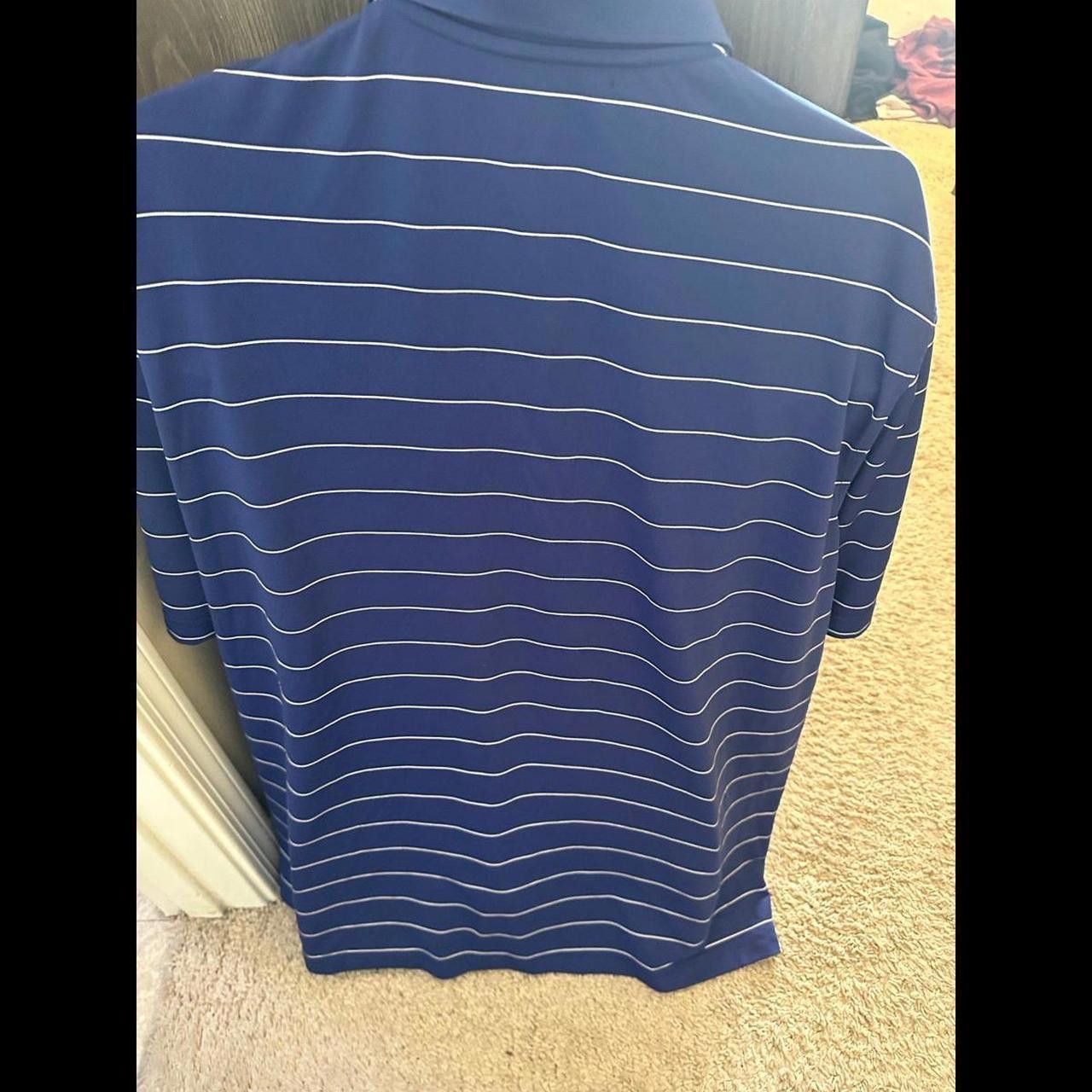 Designer Mens Used Blue White Striped Size US XXL / EU 58 / 5 - 3 Thumbnail
