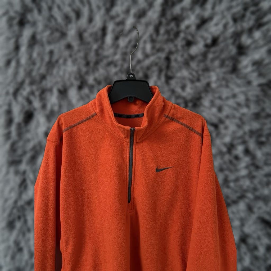 Nike Nike Therma-Fit 1/4 Zip Mens Large Orange Fleece Pullover Jackets L/S Pockets 416343-800 Size US L / EU 52-54 / 3 - 1 Thumbnail