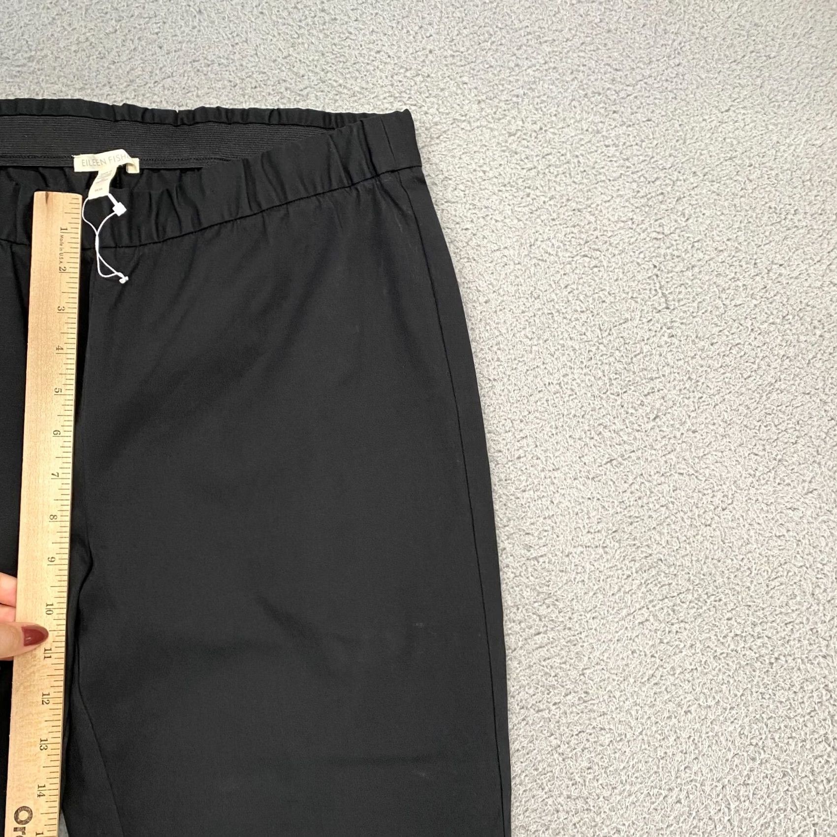 Eileen Fisher Eileen Fisher Pants Womens Medium Stretch Twill Black Pull On Size 32" / US 10 / IT 46 - 6 Thumbnail