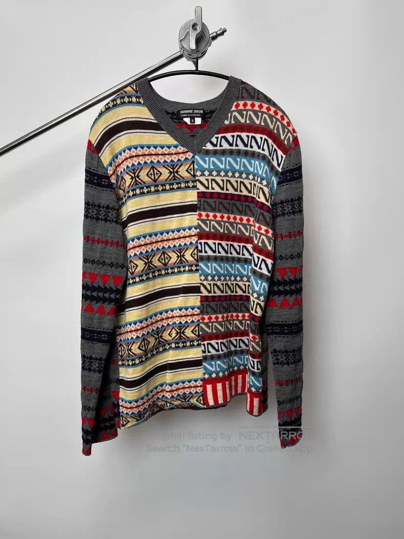 Comme des Garcons Comme des Garcons Christmas style patched knitted wool swe Size M / US 6-8 / IT 42-44 - 1 Thumbnail