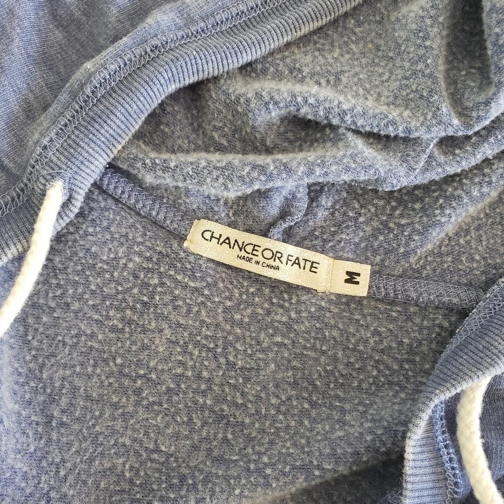 Designer Blue Faded COF Hooded Zip Up Size M / US 6-8 / IT 42-44 - 3 Thumbnail