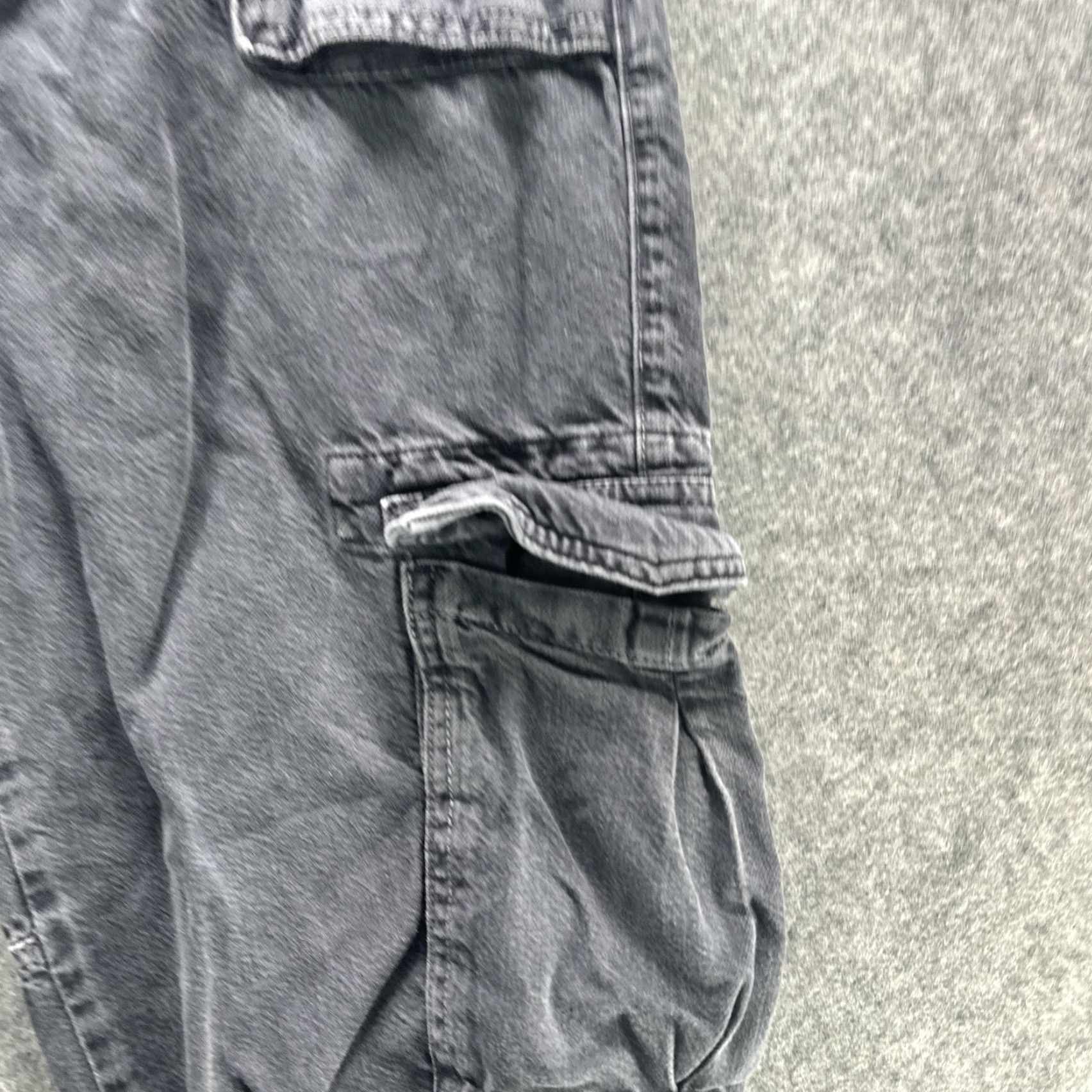 Allsaints AllSaints Frieda Denim Cargo Jogger Trousers Womens 10 Gray Elastic Waist Pockets Tapered Cuffed Denim Casual Pants Size 32" / US 10 / IT 46 - 7 Thumbnail