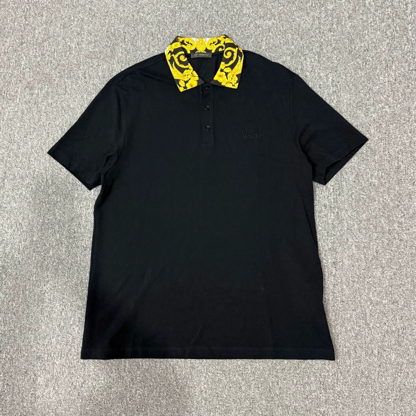 Versace Versace Black short-sleeve Polo shirt 2XL 99 New Size US XXL / EU 58 / 5 - 1 Thumbnail