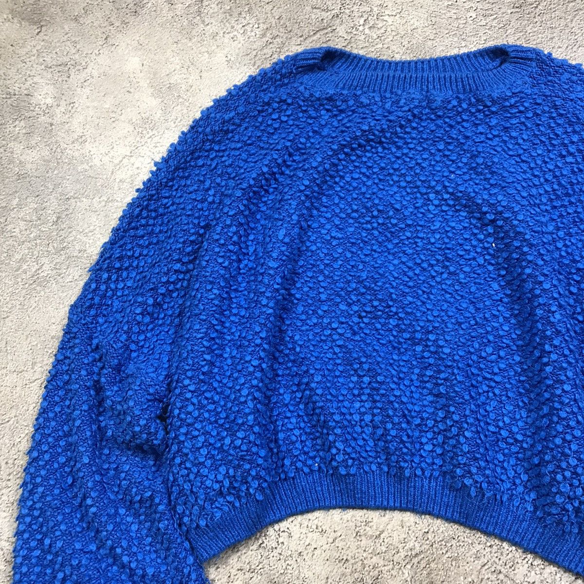 Vintage Vintage Y2K Oversized Abstract Knit Sweater Streetwear Blue Size M / US 6-8 / IT 42-44 - 2 Thumbnail