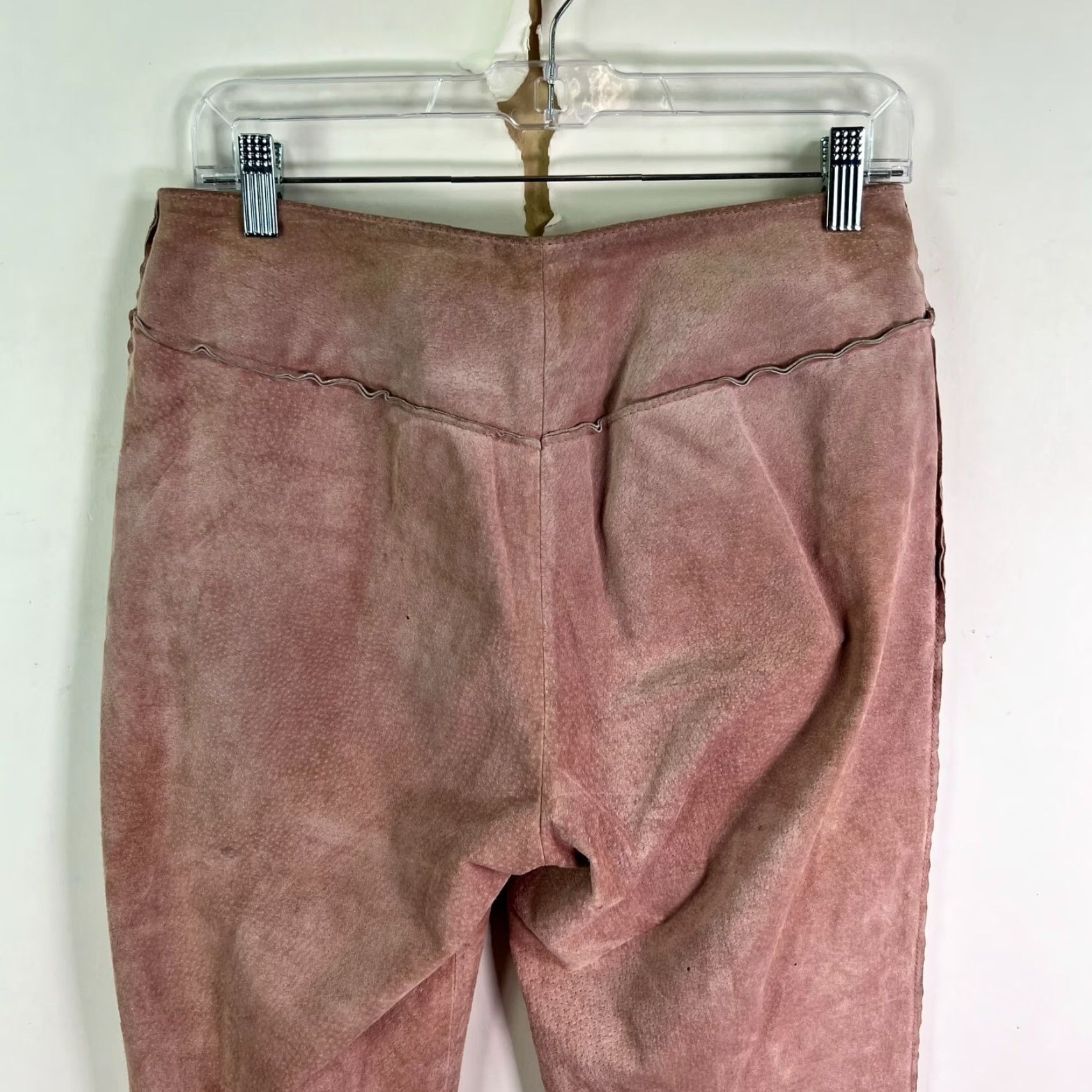 Vintage VINTAGE Metrostyle Leather Pants Womens Size 6 Pink 30X30 Retro Biker Size 28" / US 6 / IT 42 - 6 Thumbnail