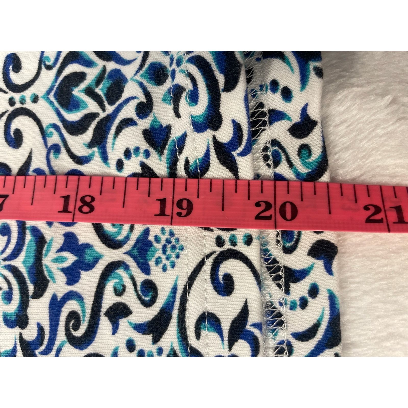 Croft & Barrow Croft & Barrow XL Long Sleeve T-Shirt Blue Teal Print Knit Size XL / US 12-14 / IT 48-50 - 4 Thumbnail