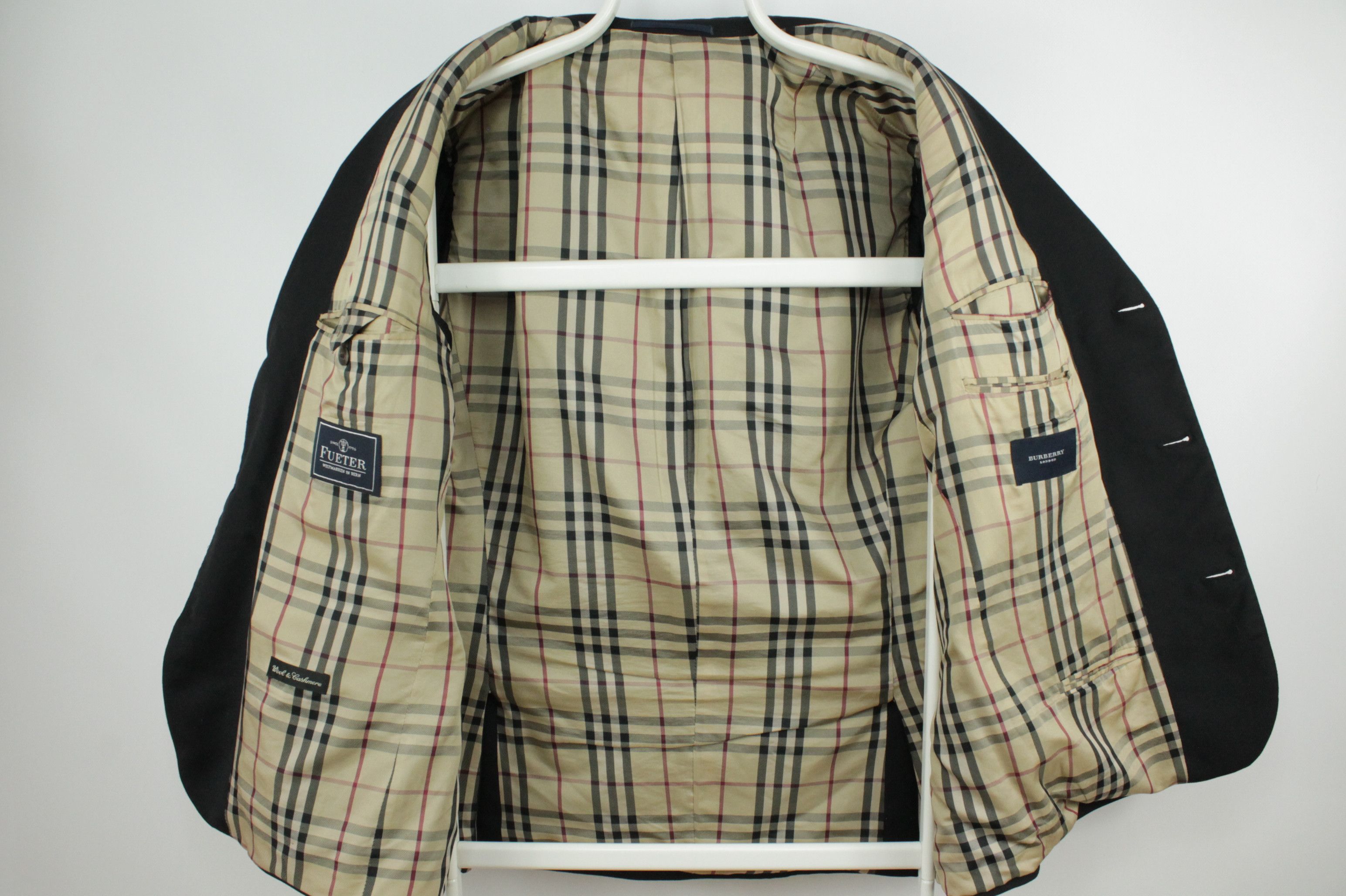 Burberry Burberry Nova Check Lining Gold BTN Black Blazer Jacket Size US L / EU 52-54 / 3 - 7 Thumbnail