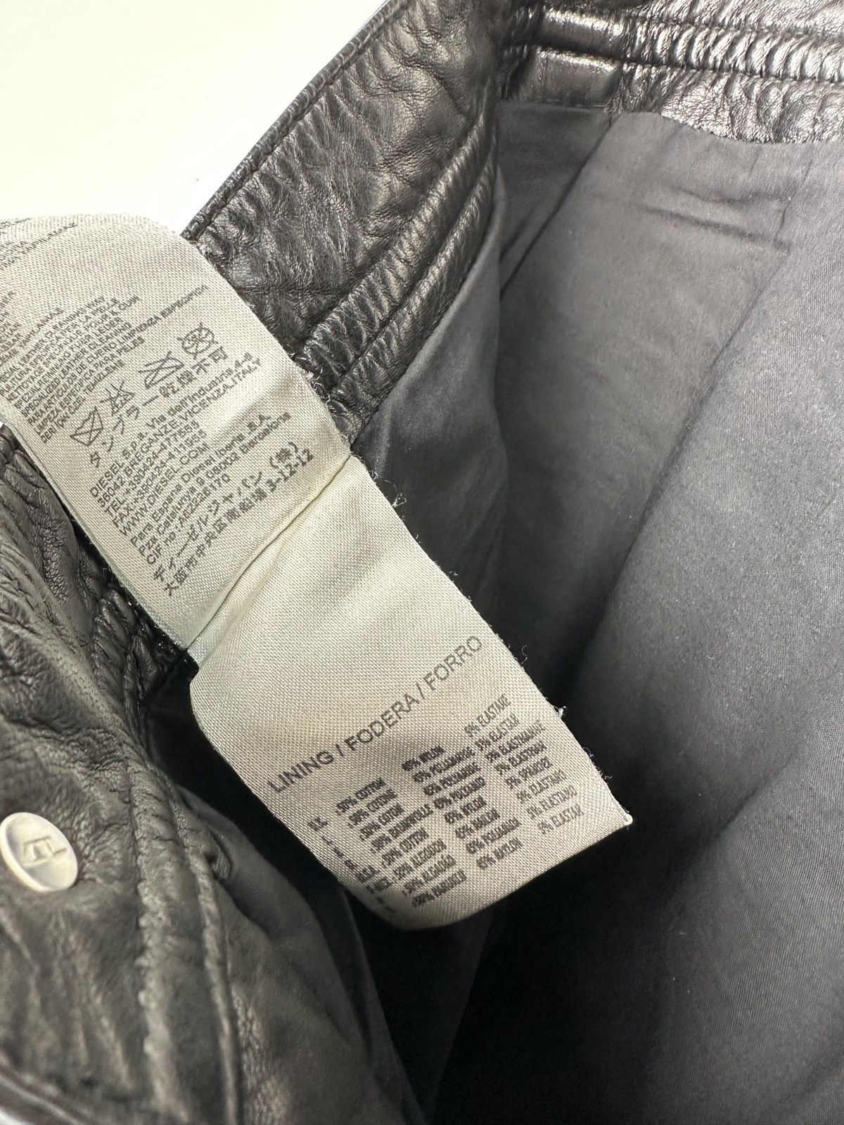 Diesel Y2K DIESEL 100% Leather Black Pants size 29 Vintage Size 29" - 18 Thumbnail