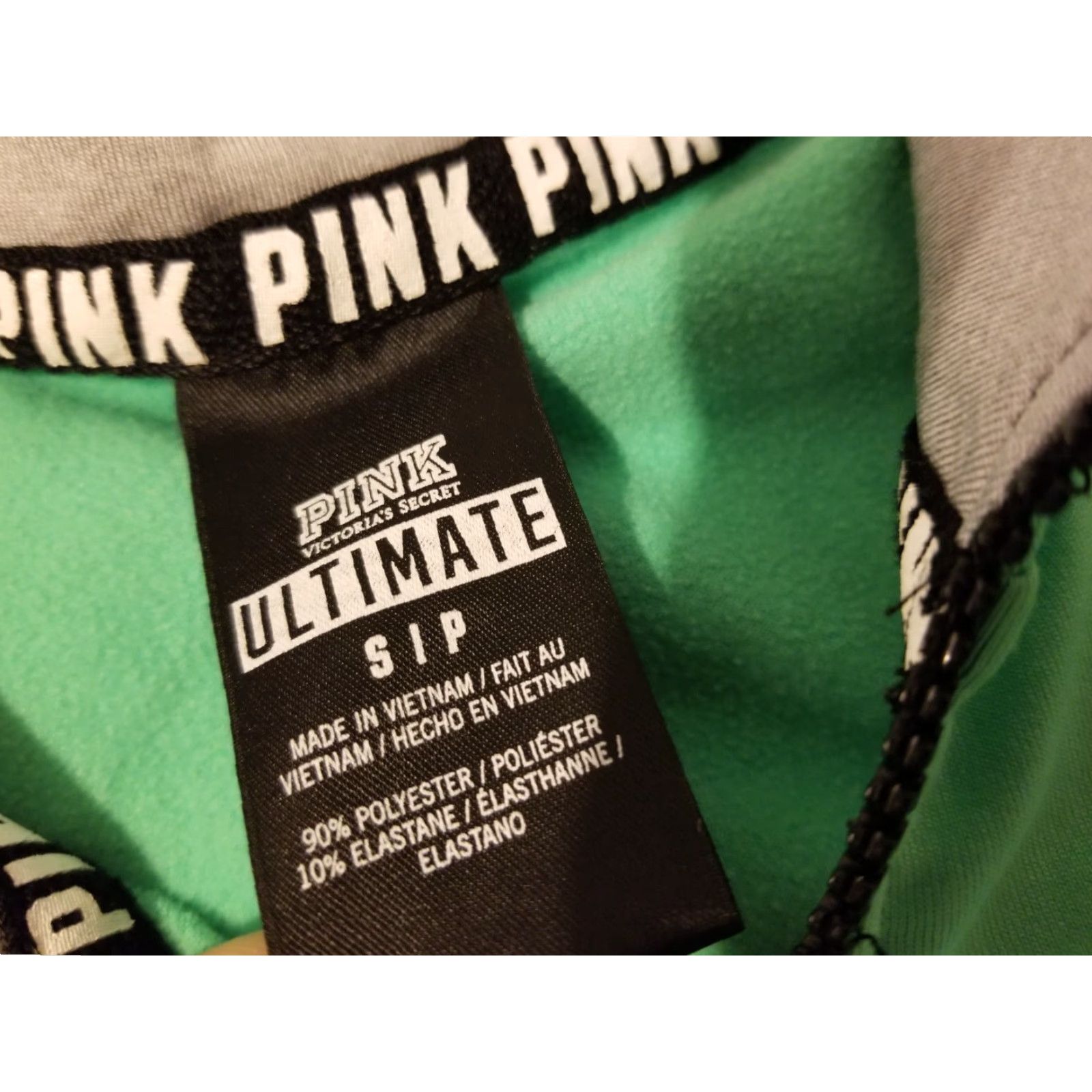 Victoria's Secret Womens Victoria's Secret Pink Half Zip Sweater S Small Green Athletic Sweatshirt Zip Pattern Victoria Size S / US 4 / IT 40 - 4 Thumbnail