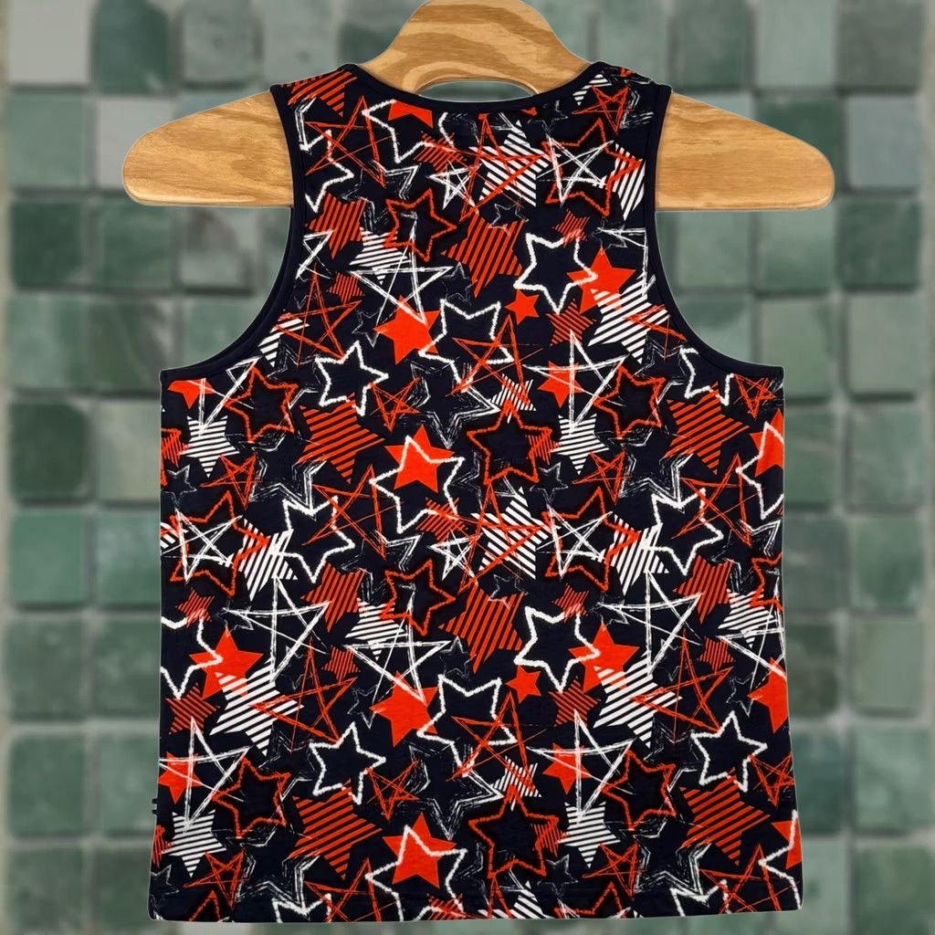 ASH NWT Edgar + Ash Mens M Patriotic Tank Top Star Print Graphic Blue Cotton Sleeve Sleeveless Summer Beachwear Size US M / EU 48-50 / 2 - 1 Thumbnail
