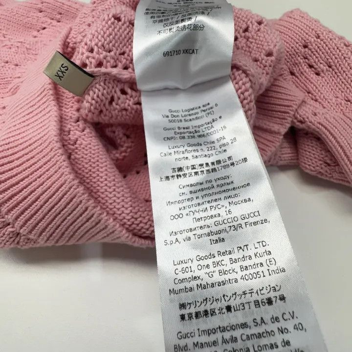 Gucci Gucci SS22 Pink Knit Short Sleeve Sweater-2507 Size XXS / US 00 / IT 34 - 4 Thumbnail