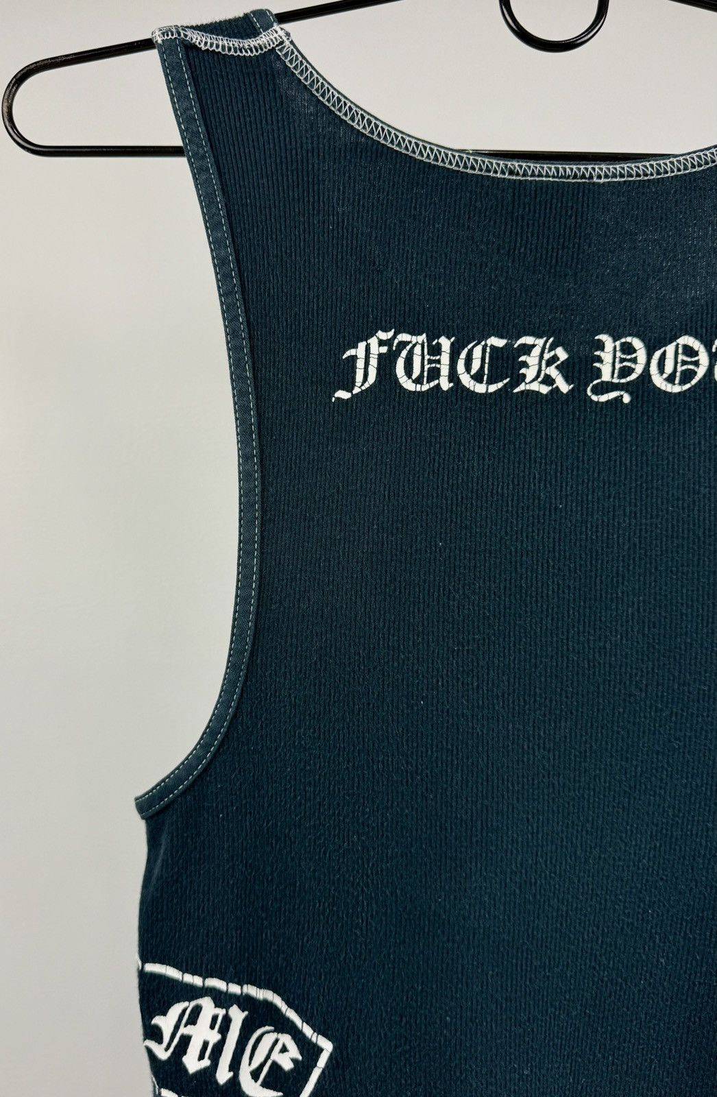 Chrome Hearts × Vintage Vintage - Chrome Hearts - T Bar F*** You- Navy Tank Top Size US L / EU 52-54 / 3 - 14 Thumbnail