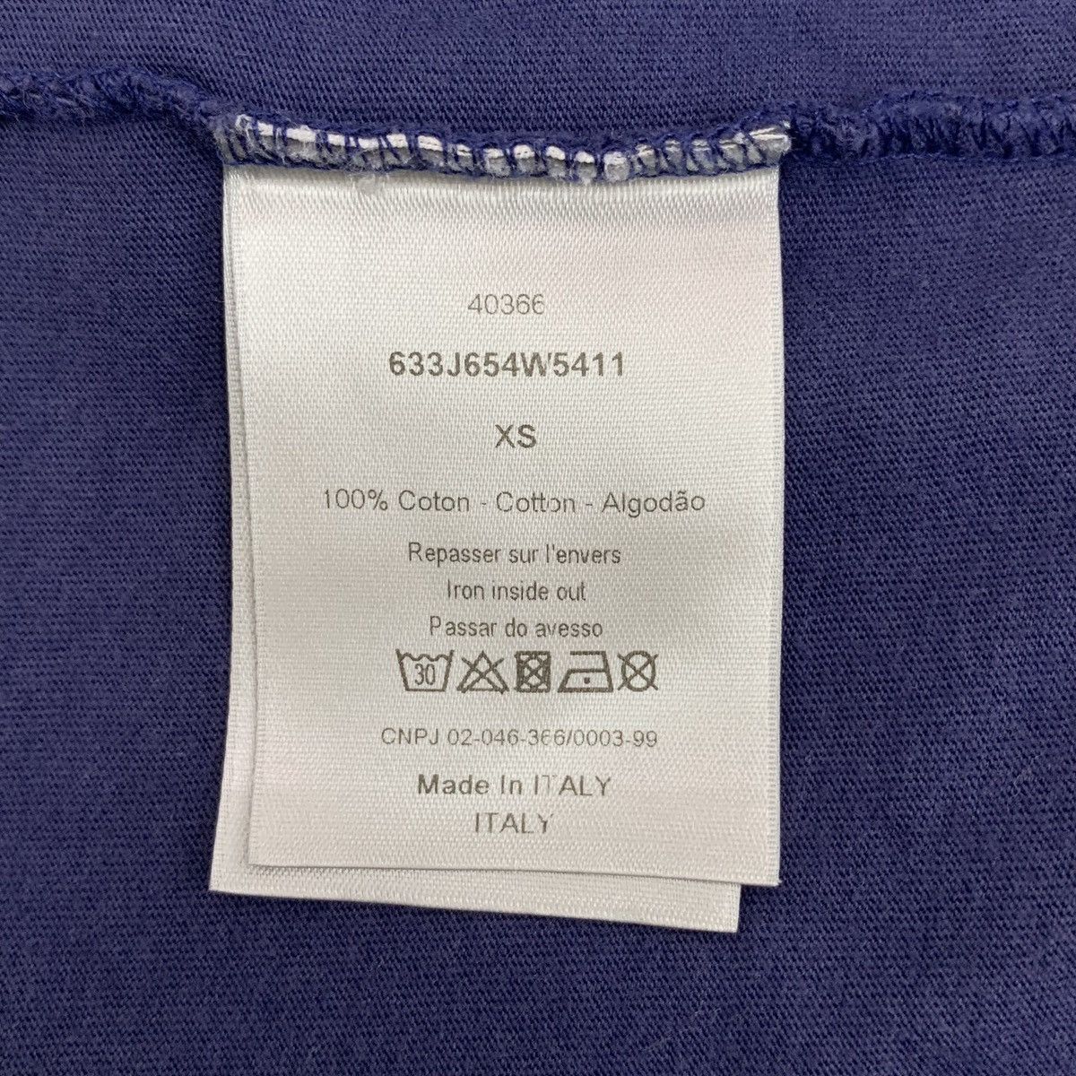 Dior Dior Dark Blue Logo Letter Embroidered Short Sleeve K26WX Size US XS / EU 42 / 0 - 7 Thumbnail