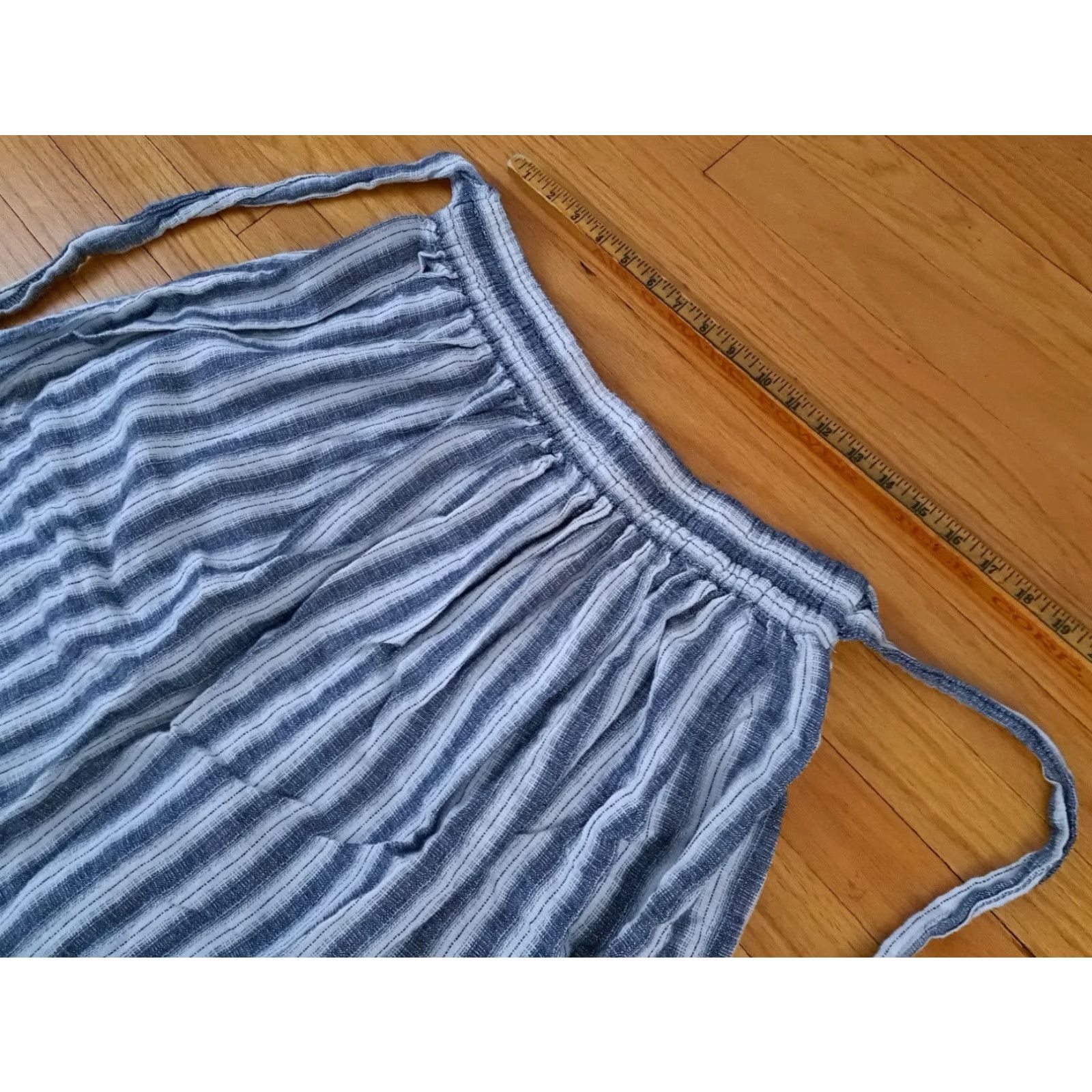 Vintage VINTAGE Max Studio Skirt Woman Long Striped Black&White L Skirt Flare Cotton Strap Womens Size 36" / US 14 / IT 50 - 5 Thumbnail