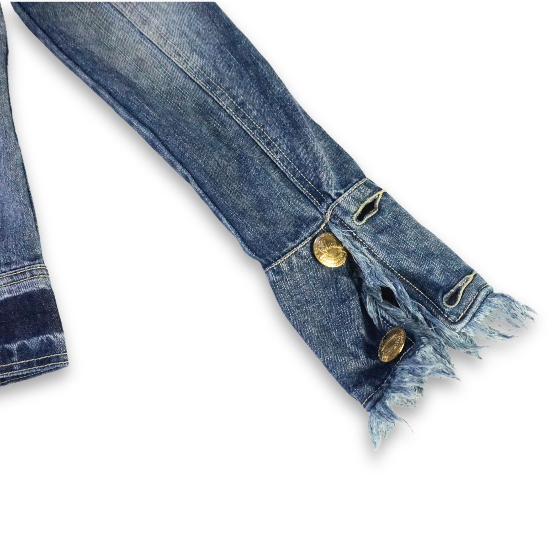 Japanese Brand GARULA Ripped & Distressed Women Denim Jacket Size XS / US 0-2 / IT 36-38 - 6 Thumbnail