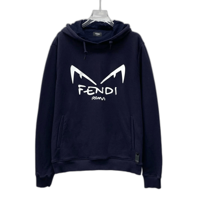 Fendi Fendi Navy Blue Hoodie with Print Size M / US 6-8 / IT 42-44 - 1 Thumbnail