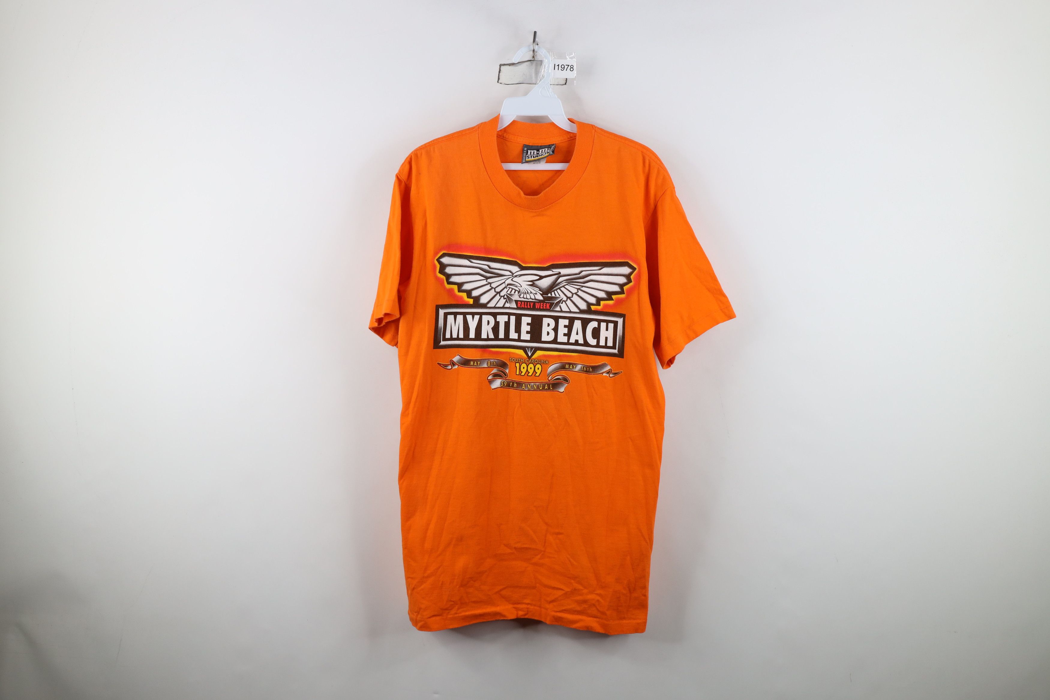 Vintage Vintage 90s Myrtle Beach Motorcycle Bike Rally T-Shirt USA Size US M / EU 48-50 / 2 - 1 Thumbnail