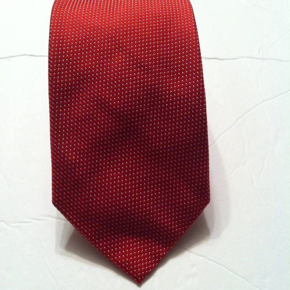 Thomas Pink THOMAS PINK MEN'S NEW RED 100%SILK TIE 3 1/2" X 56 3/4" Size ONE SIZE - 2 Thumbnail