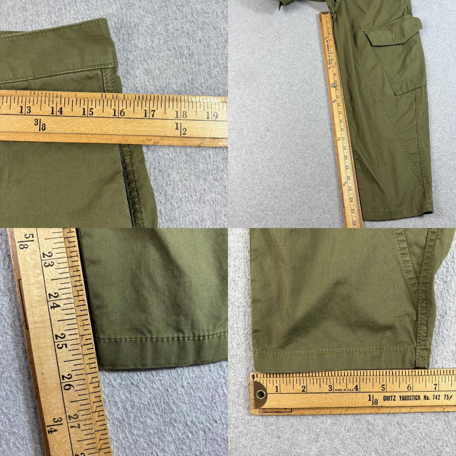 Madewell Madewell Pants Women 2 Green Seamed Utility Barrel Leg Cargo Crop Heritage Y2K Size 26" / US 2 / IT 38 - 8 Thumbnail