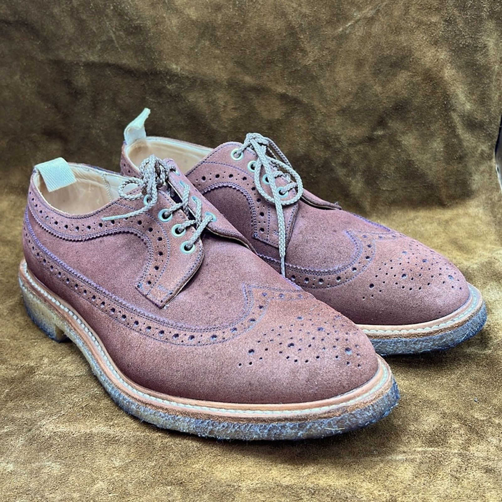 Other End Hunting CO. By Trickers Suede Wingtip Shoes Size US 11 / EU 44 - 4 Thumbnail