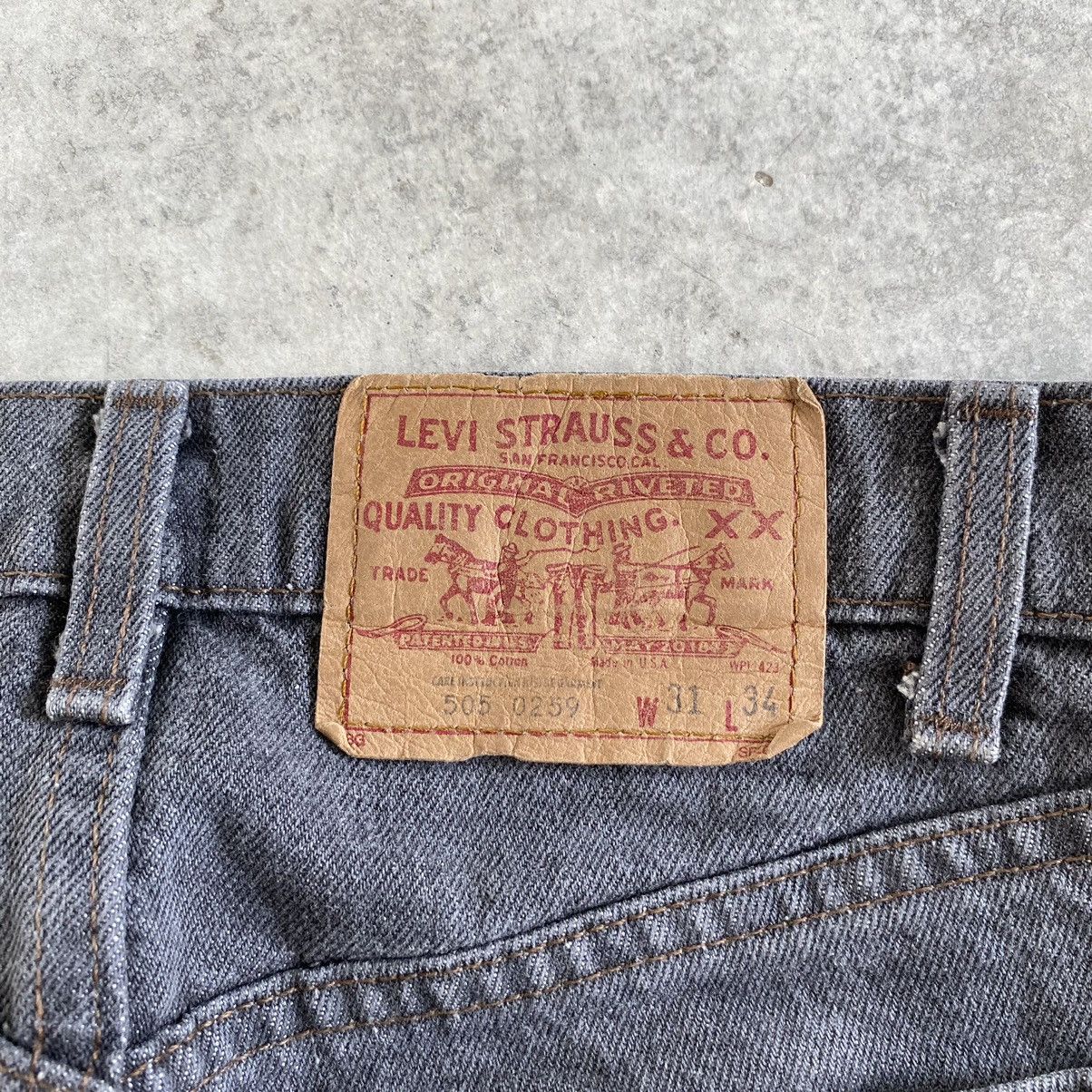 Levi's Size 30x33 Vintage Late 80’s Levis 505 Faded Ash Grey Jeans Size US 30 / EU 46 - 20 Thumbnail