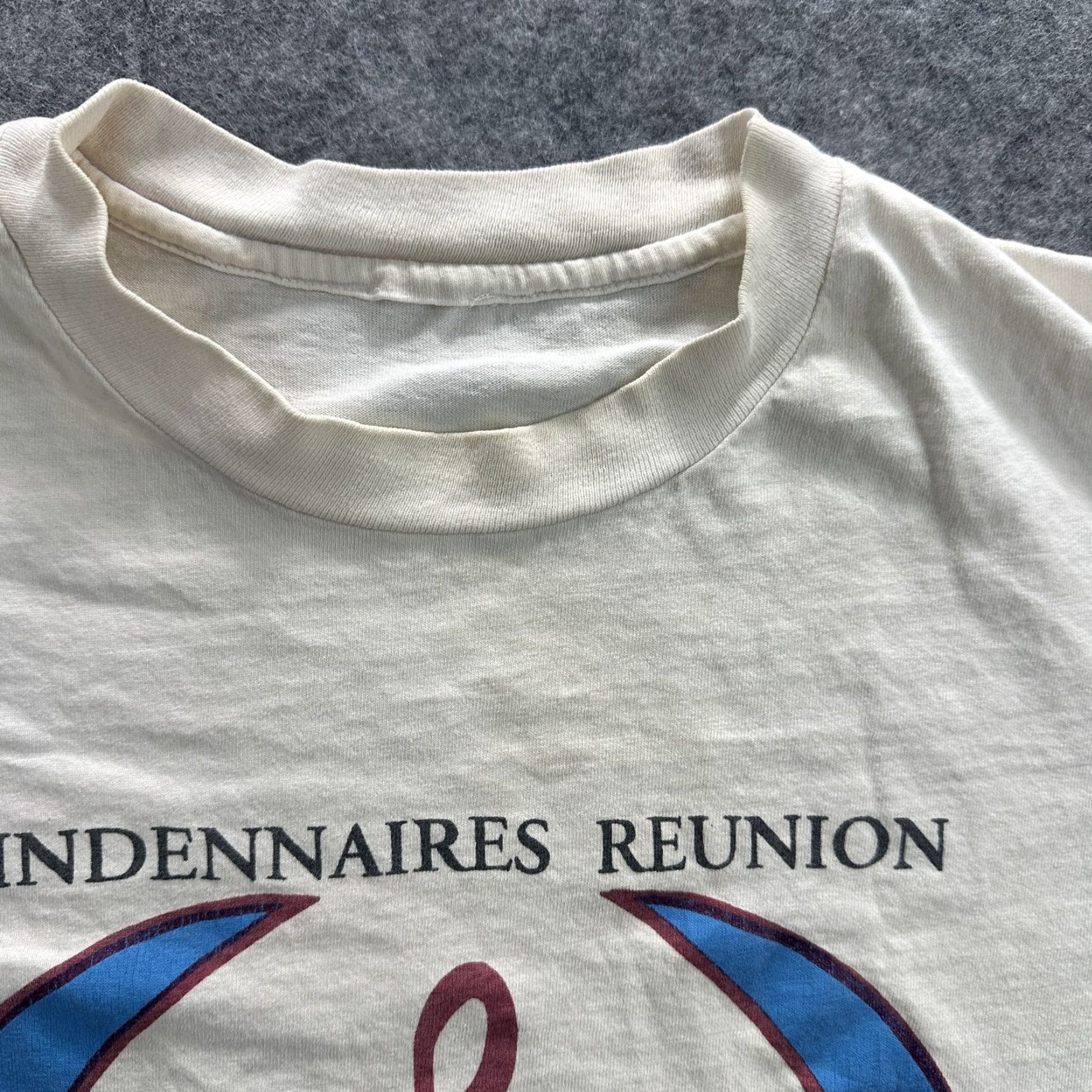 Fruit Of The Loom VINTAGE Lindennaires Reunion Shirt Mens Large White 25th Anniversary 1995 90s Music Size US L / EU 52-54 / 3 - 6 Thumbnail