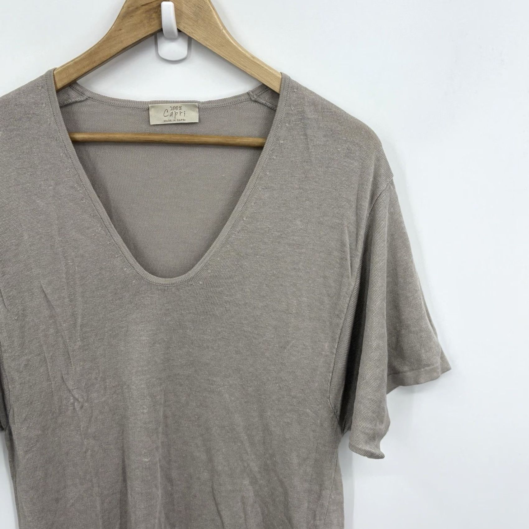 Vintage 100% Capri Linen Tunic Dress Women XS Italy Resort Coastal Beach Boho Shirt Dress Mini Lightweight Pockets Size XS / US 0-2 / IT 36-38 - 4 Thumbnail