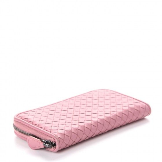 Bottega Veneta Bottega Veneta Nappa Intrecciato Pink Zippy Long Wallet Size ONE SIZE - 2 Thumbnail