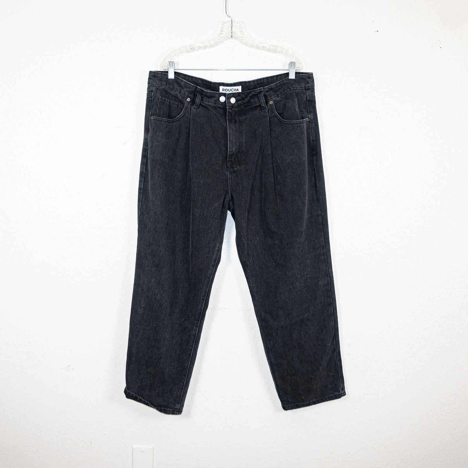 Other ROUCHA Dada Denim Pleated 5 pocket Jeans washed Black Size 40" / US 18 - 1 Thumbnail