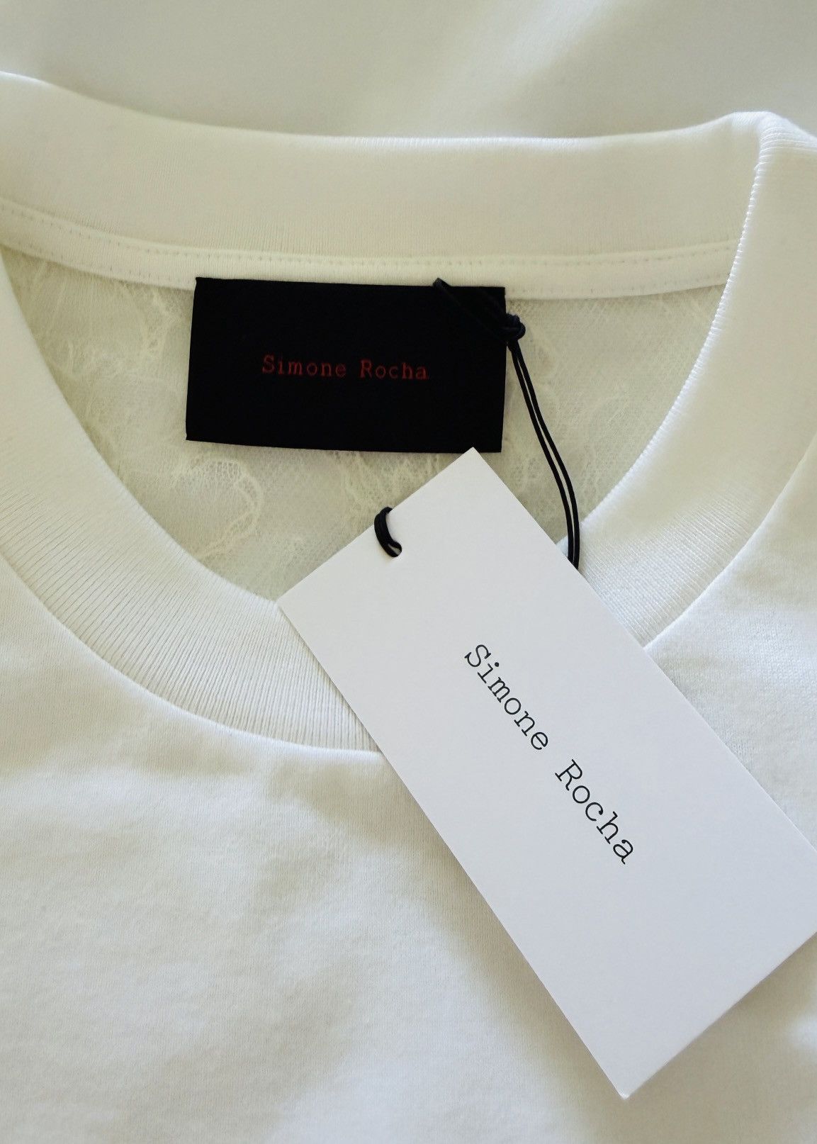 Simone Rocha SIMONE ROCHA Lace Panel Tee Jersey Top Size US S / EU 44-46 / 1 - 5 Thumbnail