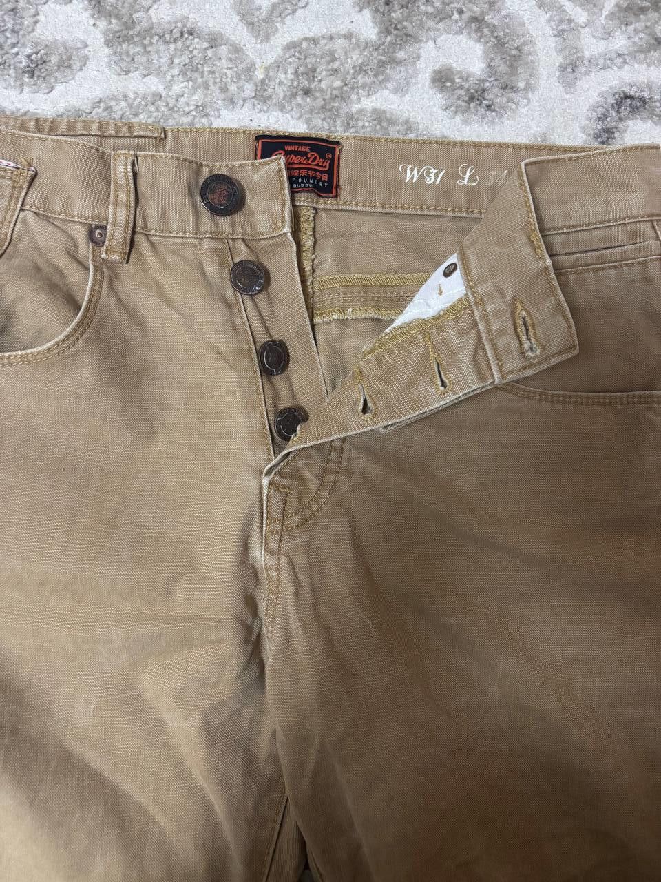 Superdry Superdry Vintage Chinos Straight Fit | 100% Cotton Size US 31 - 9 Thumbnail