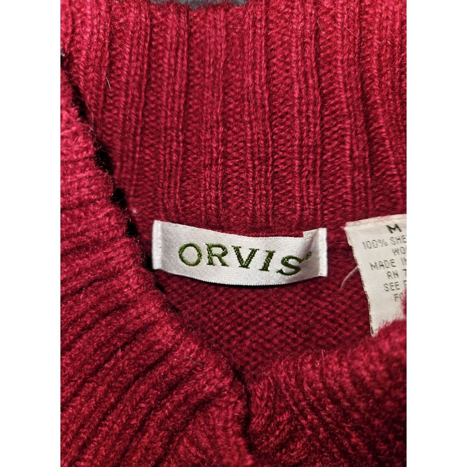 Orvis Orvis Cardigan Long Duster Women M 100% Wool Button Red Size M / US 6-8 / IT 42-44 - 2 Thumbnail