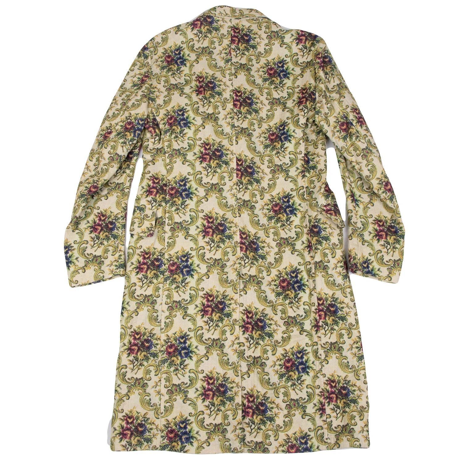 Yohji Yamamoto Cotton Floral Print Long Jacket