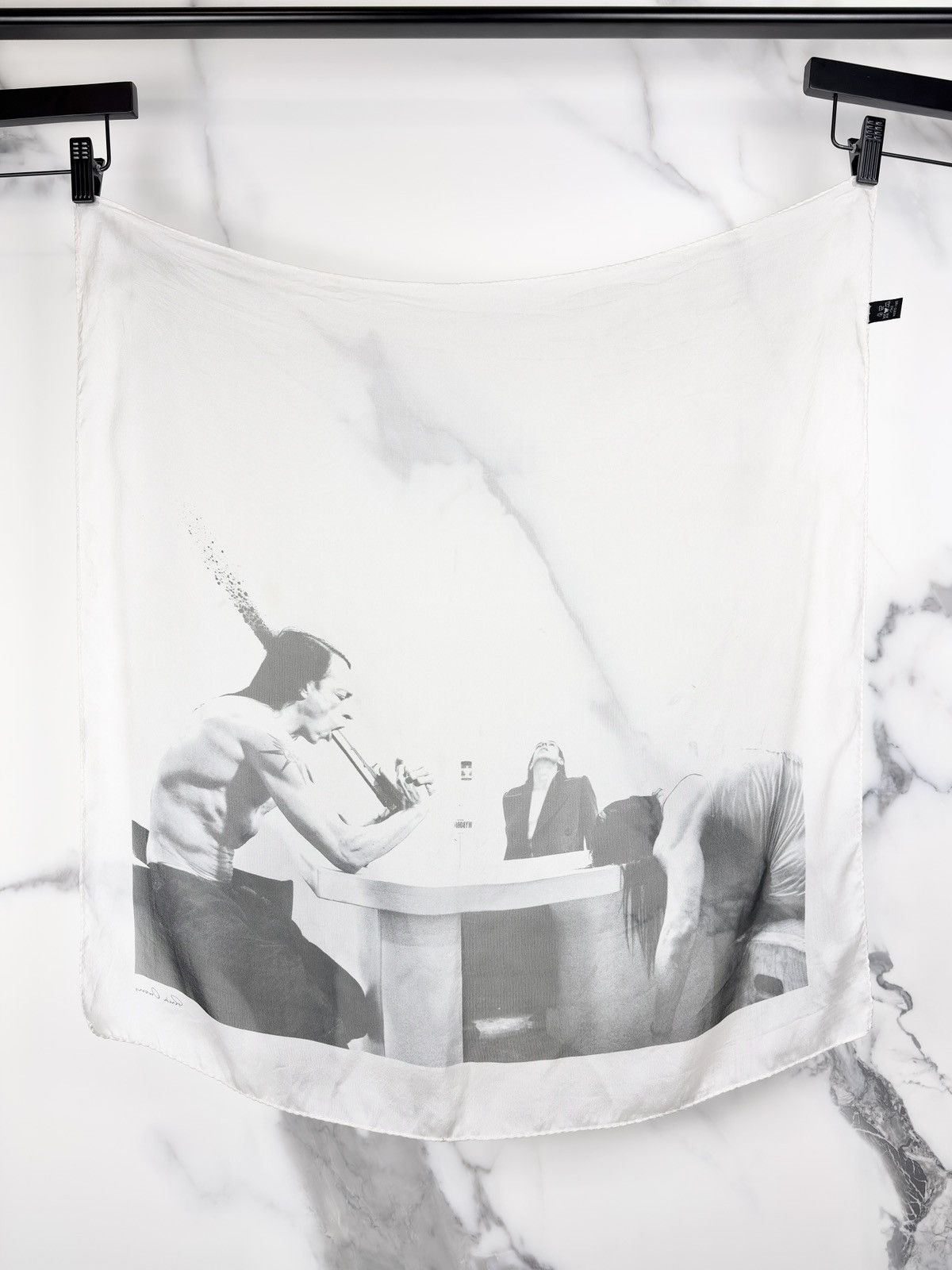 Rick Owens SS07 Rick Owens Archive Suicide Blowjob Silk Scarf White Size ONE SIZE - 1 Thumbnail