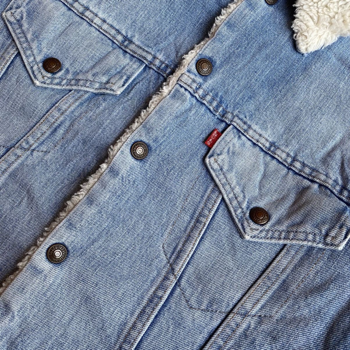Levi's × Levi's Vintage Clothing Vintage Levis Trucker Sherpa Denim Jacket Size US L / EU 52-54 / 3 - 6 Thumbnail
