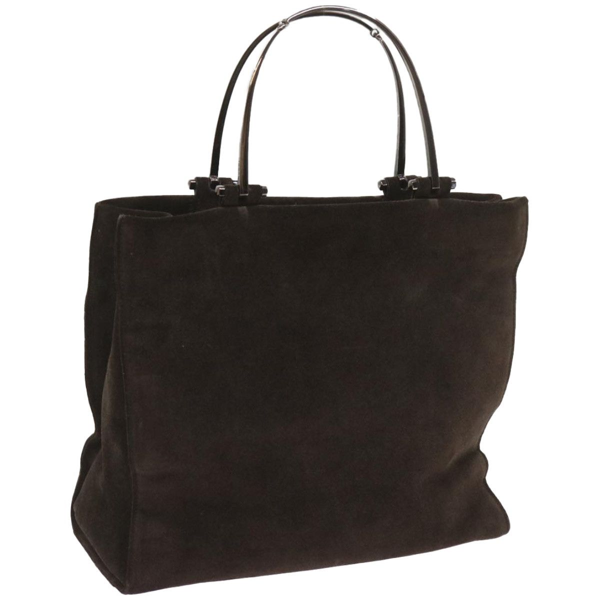image of Gucci Hand Bag Suede Brown 002 1025 Auth 66494, Women's