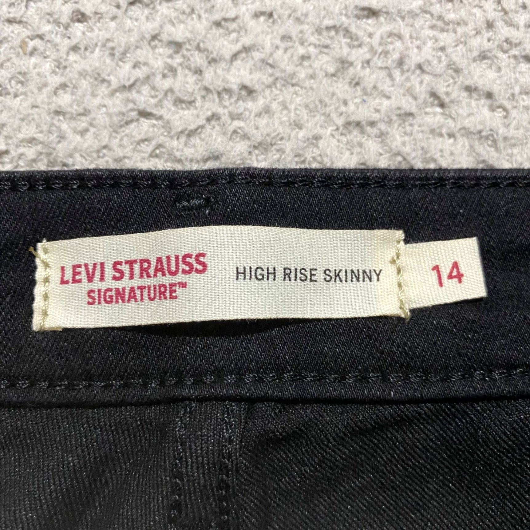 Levi's Levi's Jeans Womens 14 Black Dark Wash High Rise Skinny Denim Stretch Modern 90s? (if 90s not in original) Size 36" / US 14 / IT 50 - 3 Thumbnail