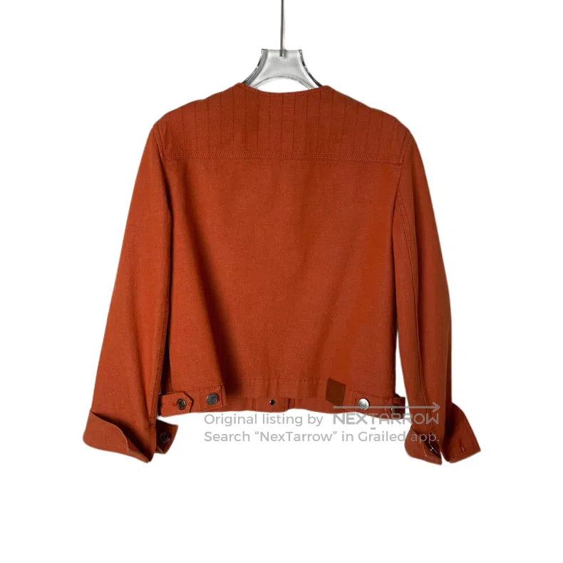 Hermes Hermes Spring/Summer Women's Wear, Orange Denim Jacket Size XS / US 0-2 / IT 36-38 - 2 Thumbnail