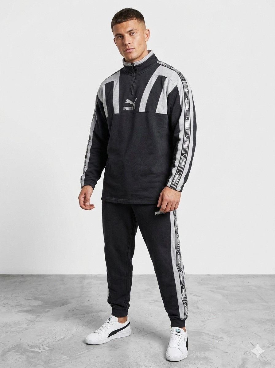 Puma Vintage Puma Hit Union Side Tape Logo Tracksuit Set Size US XL / EU 56 / 4 - 3 Thumbnail