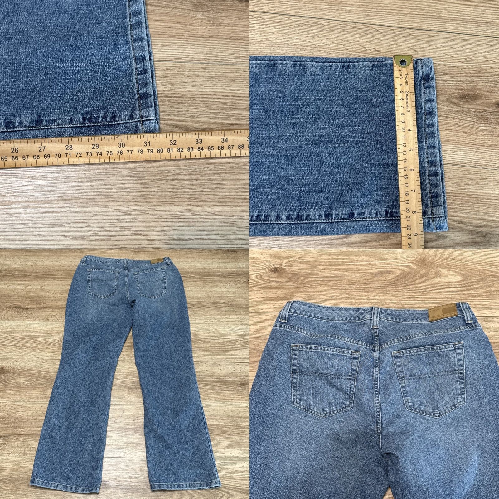 Tommy Hilfiger VINTAGE Tommy Hilfiger Women's Jeans Blue, Bootcut, Size 16, Hipster Style, Denim, Mid Rise, 31.5 Inseam Size 38" / US 16 / IT 52 - 8 Thumbnail