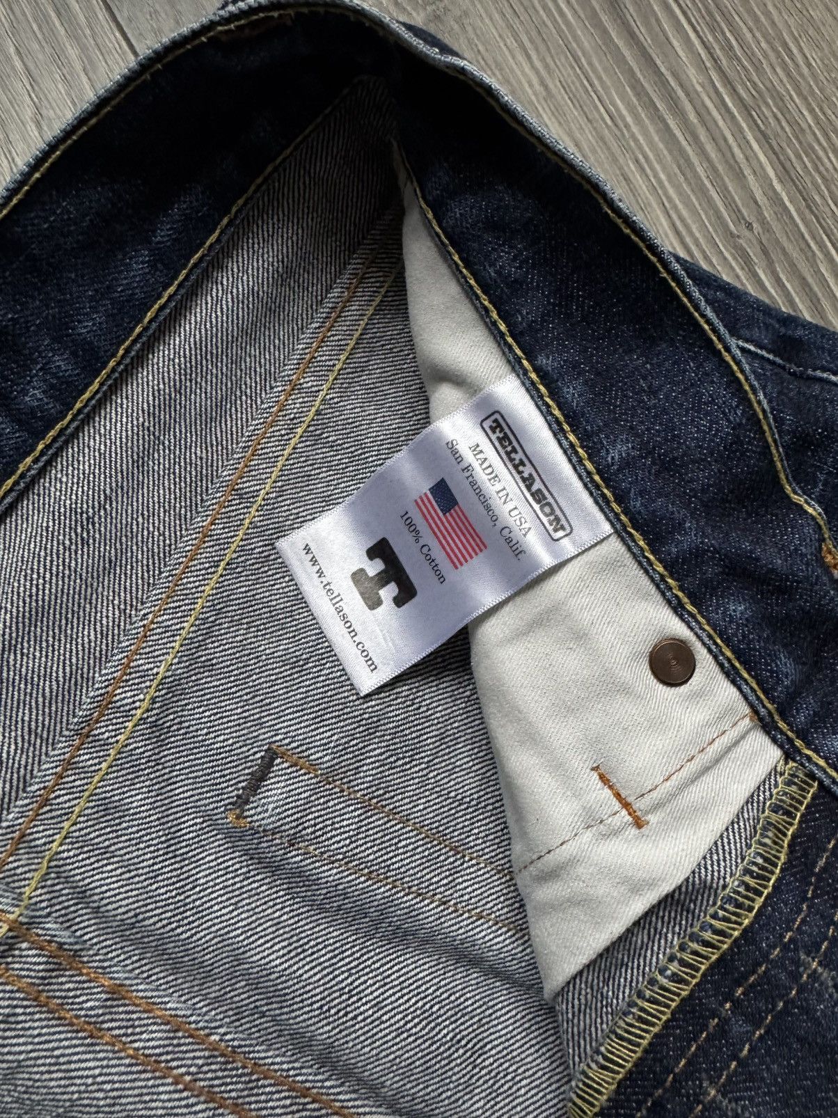 Tellason Tellason White Oak Selvedge Denim pants Made in USA 31 Size US 31 - 5 Thumbnail