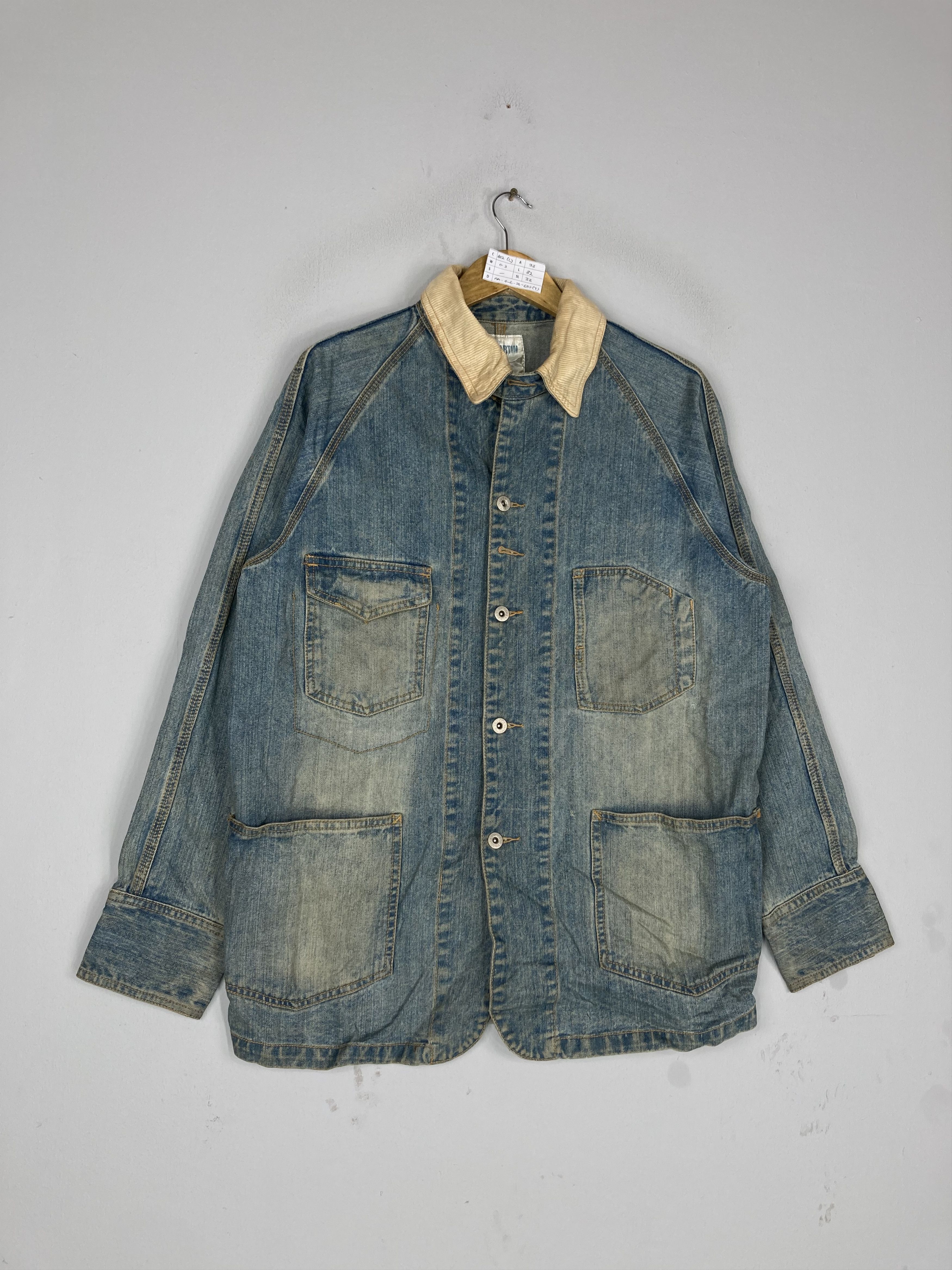 Vintage Vintage JOE MARTIN Denim Chore Jacket Four Pocket Size US L / EU 52-54 / 3 - 2 Thumbnail