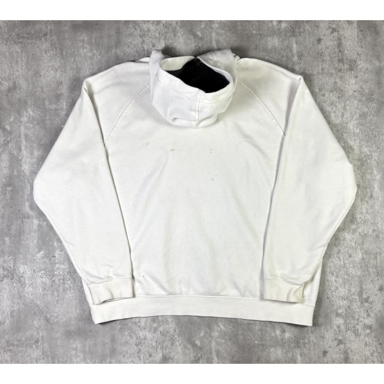 Nike VINTAGE Nike Hoodie White Pullover Embroidered Swosh Silver 90s Y2K Adult XL Mens Pullover Hooded Fleece Sweatshirt Gym & Training OO Size US XL / EU 56 / 4 - 2 Thumbnail