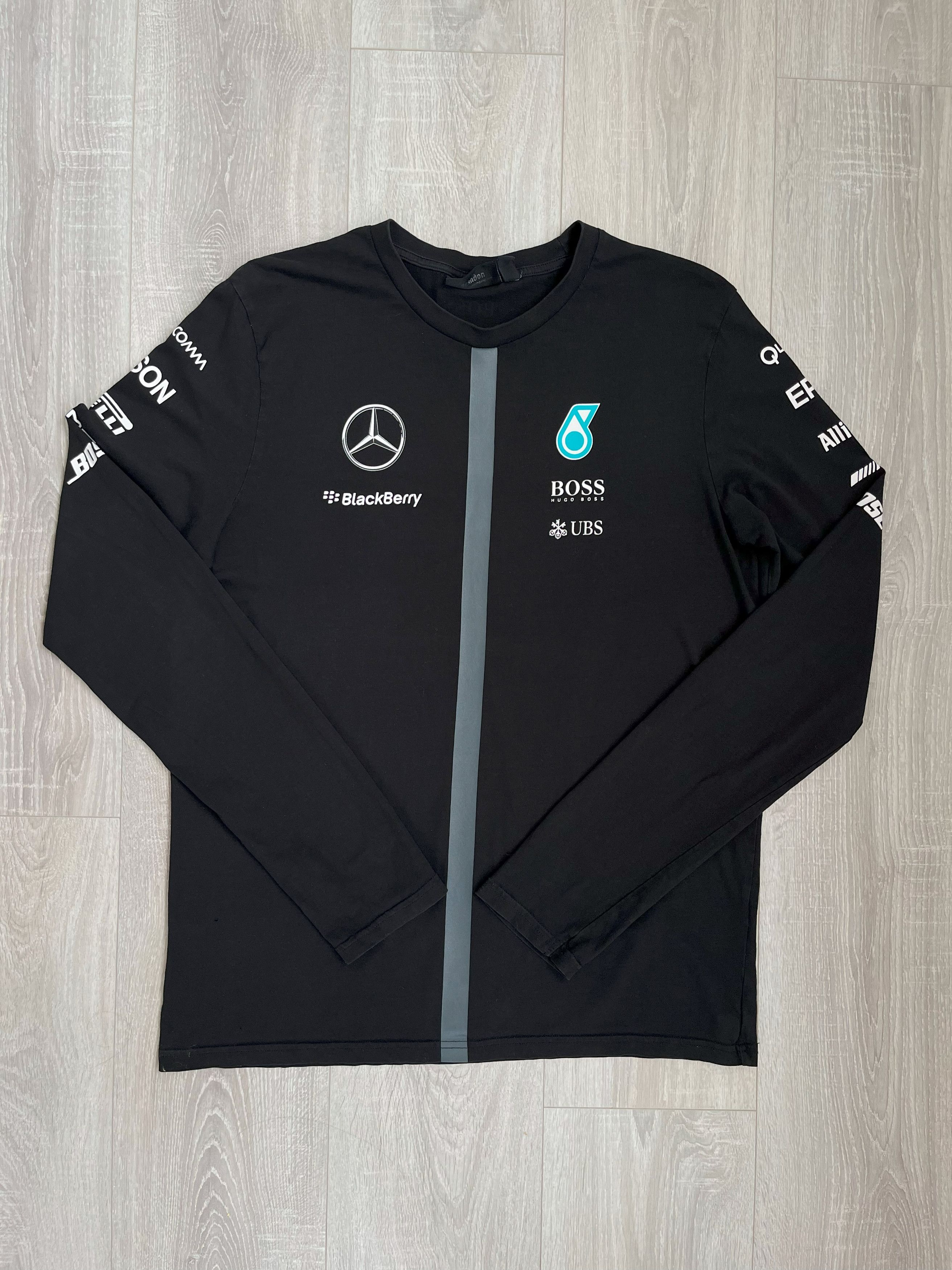 T-shirt Officiel Mercedes-AMG Petronas Formule 1 - Réplique équipe, Col Plat, Manches Courtes - Taille XS Blanc