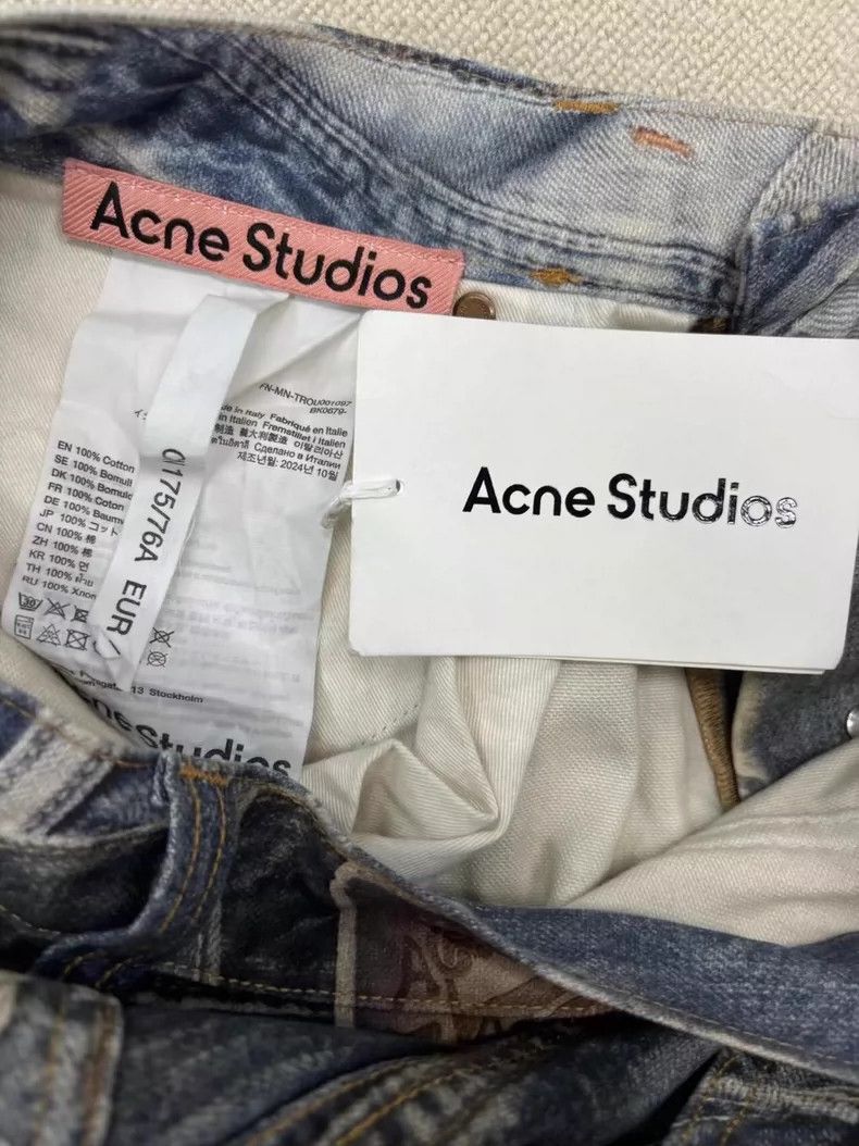 Acne Studios acne studios Print print loose straight leg jeans 2504-Next Size US 28 / EU 44 - 3 Thumbnail