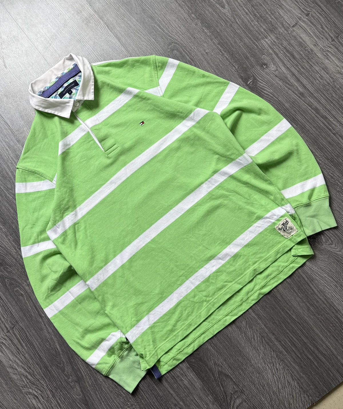Tommy Hilfiger × Vintage Y2K Tommy Hilfiger Vintage Rugby Long Sleeve Size US XL / EU 56 / 4 - 3 Thumbnail