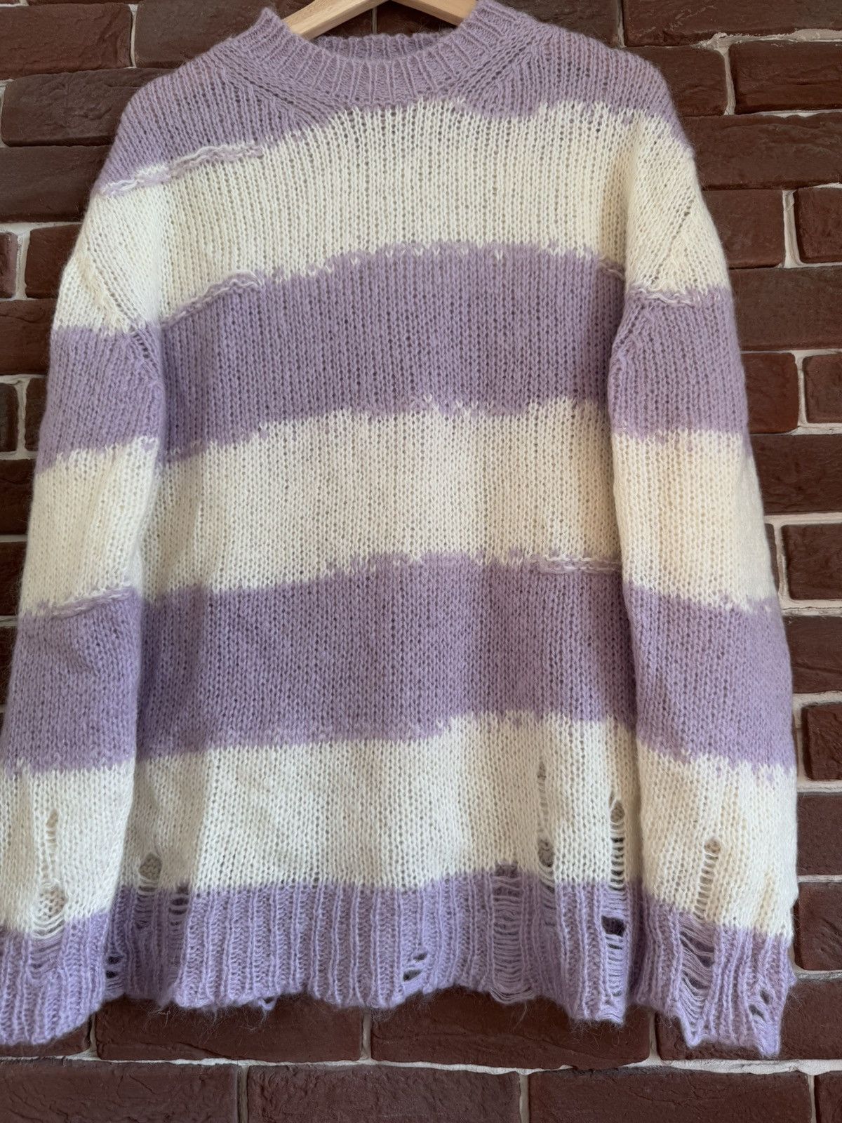 Acne Studios Acne Studios Mohair Sweater Distressed Knit Kurt Cobain Size US L / EU 52-54 / 3 - 4 Thumbnail