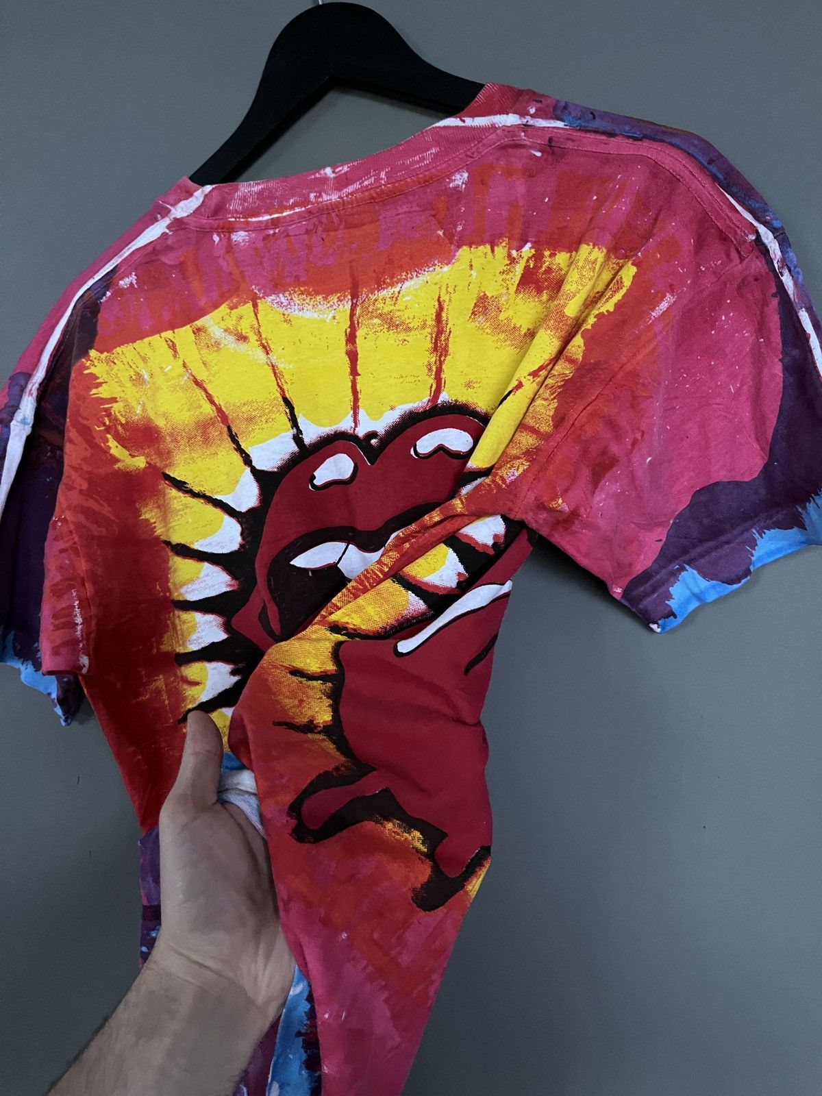 The Rolling Stones × Vintage The Rolling Stones Vintage Single Stitch Tie Dye T-shirt Size US L / EU 52-54 / 3 - 12 Thumbnail