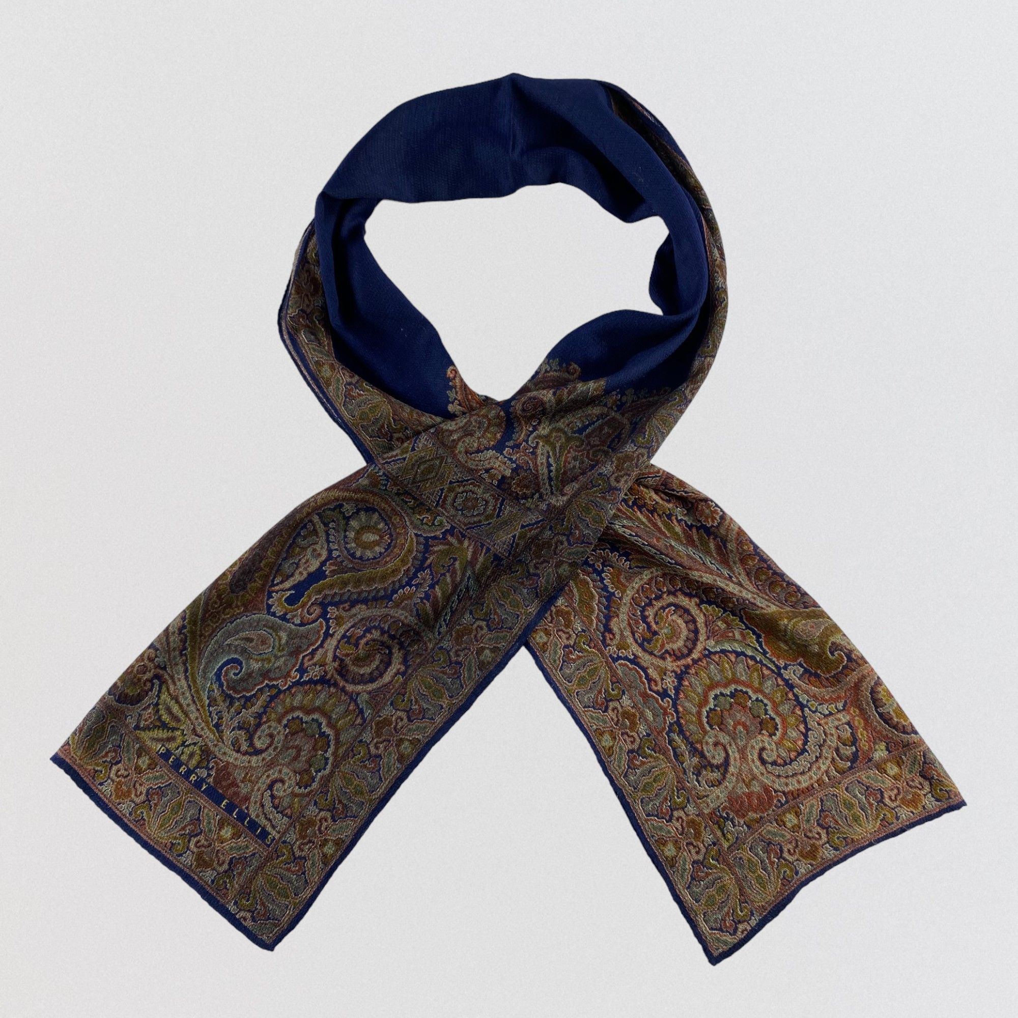 Japanese Brand × Perry Ellis × Vintage Vintage Perry Ellis Scarf SS052 Size ONE SIZE - 1 Thumbnail